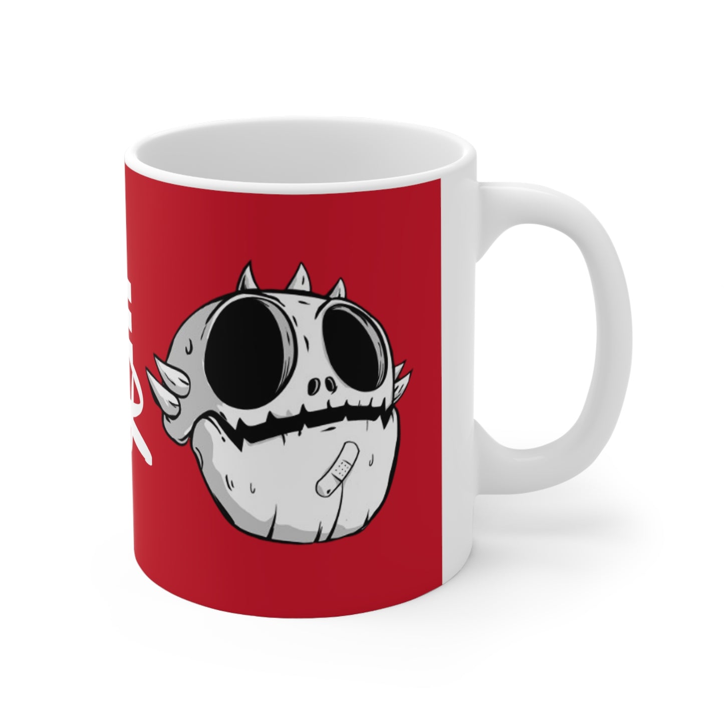 11oz Love Monster Mug with Skull Design - Ceramic Coffee Cup