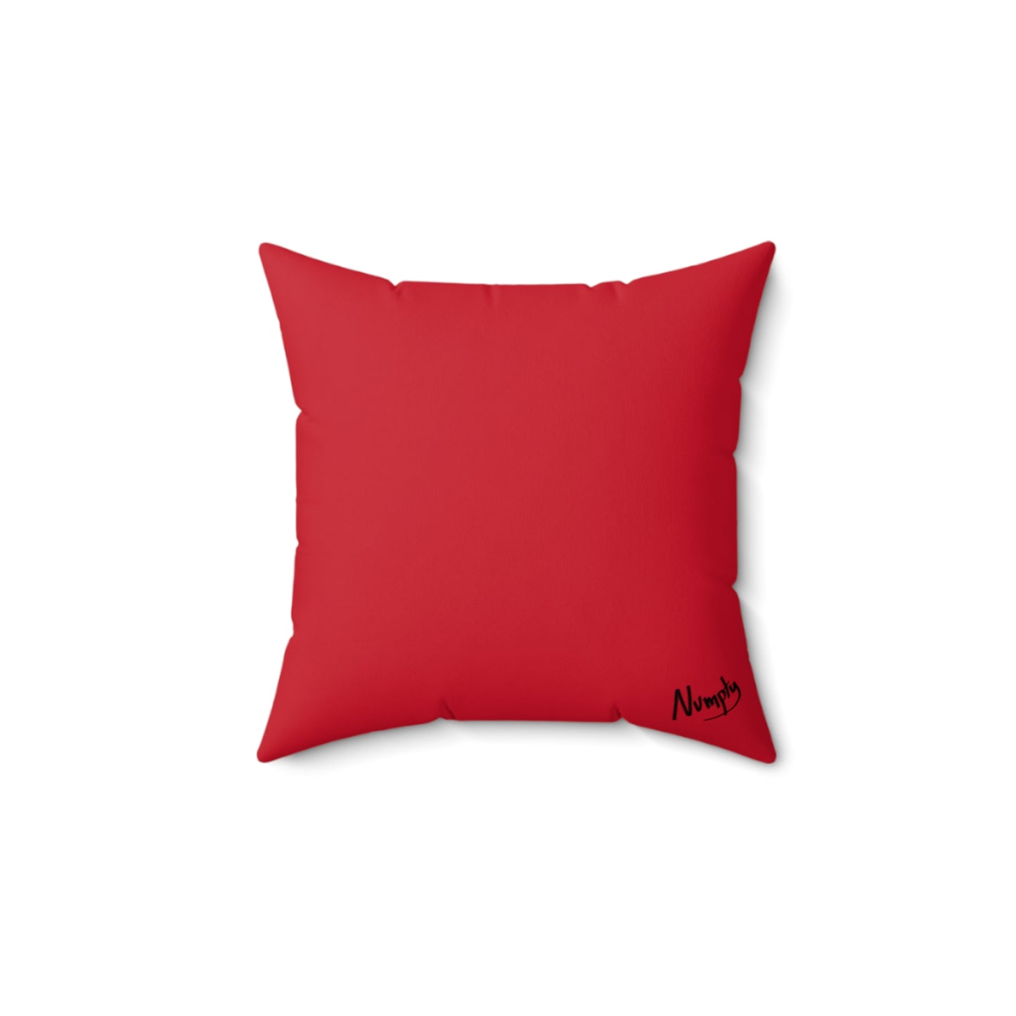 Red Spun Polyester Square Pillow Pepe Portraits signature by Numpty (COQ INU 0x420) #2720