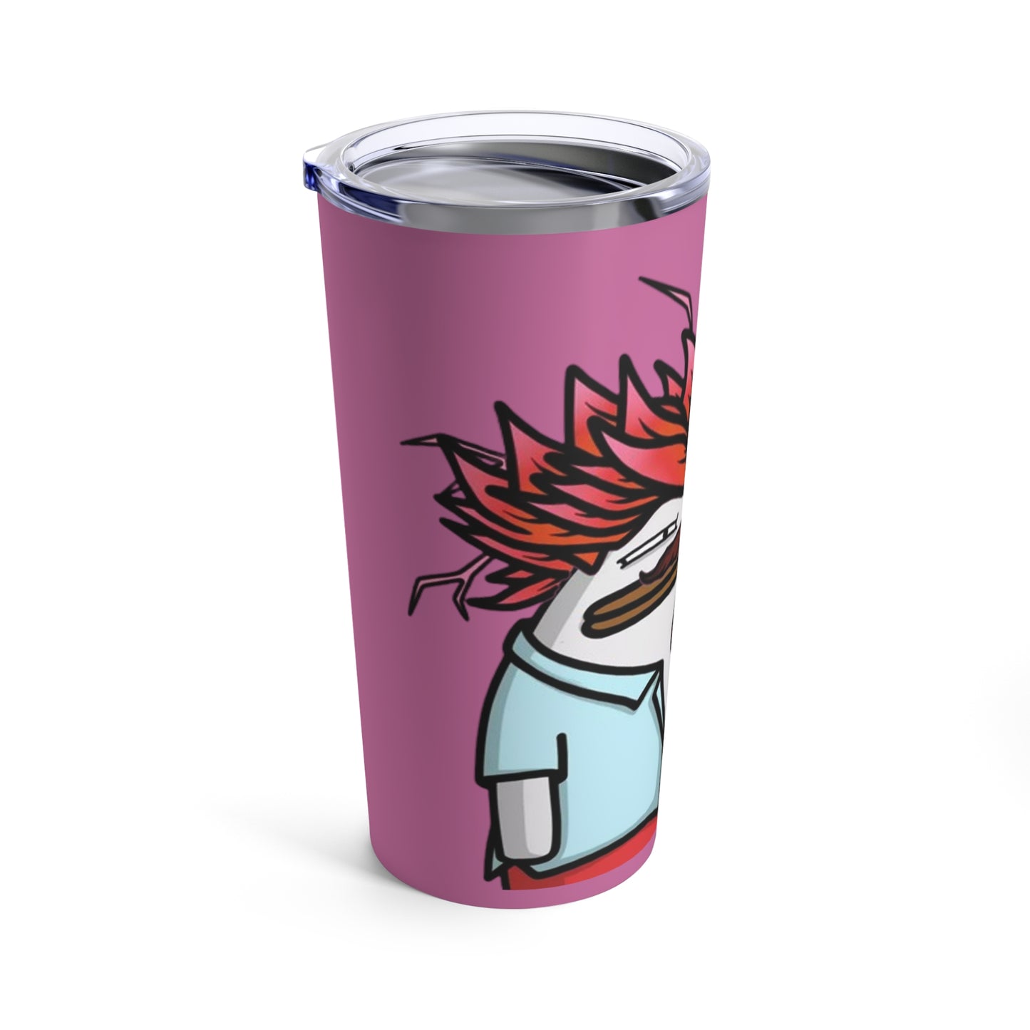 Pepe Portraits Tumbler 20oz COQ INU (0x420 Shop) on Pink Background #2720 By Numpty