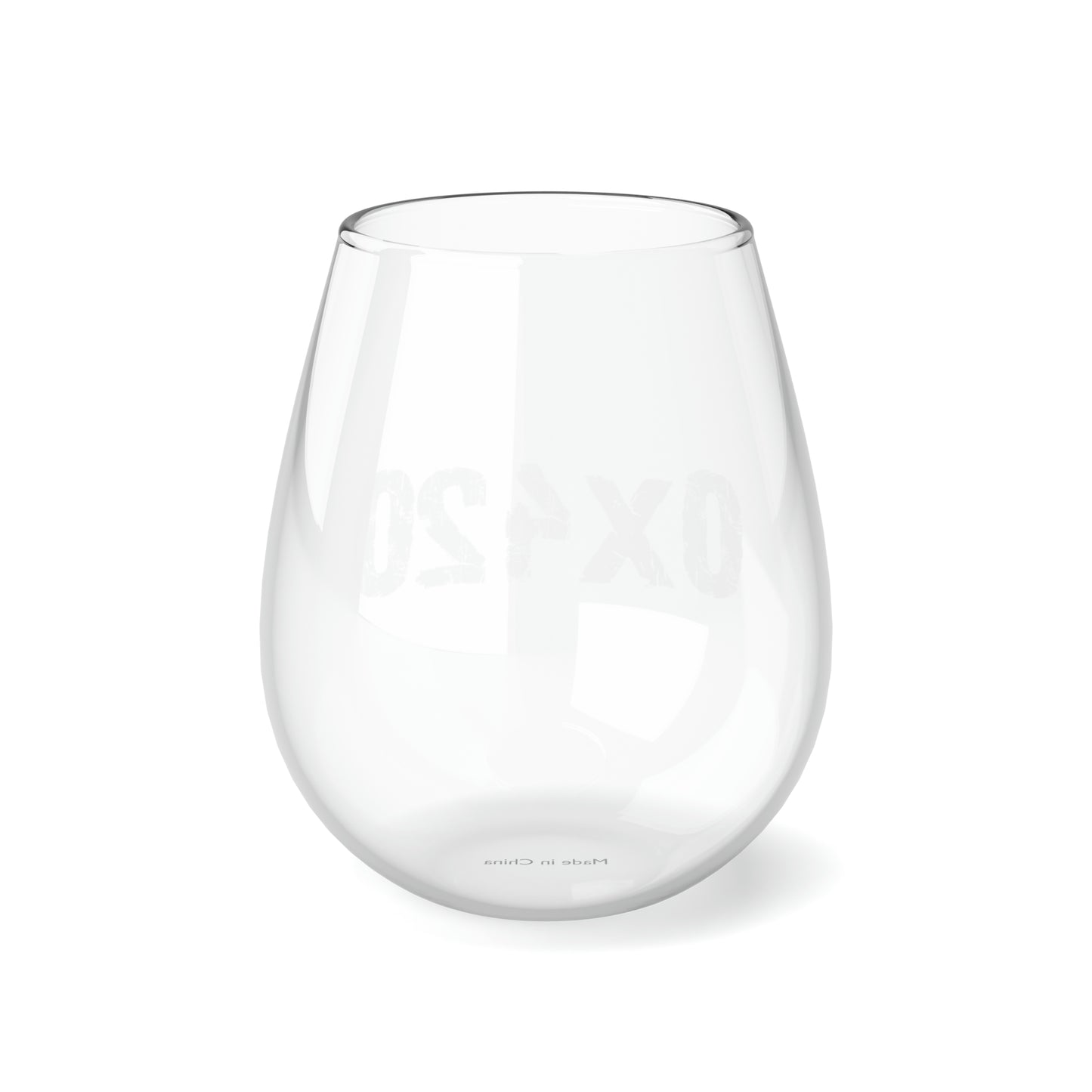 0x420 White COQ INU Stemless Wine Glass, 11.75oz by Nifty