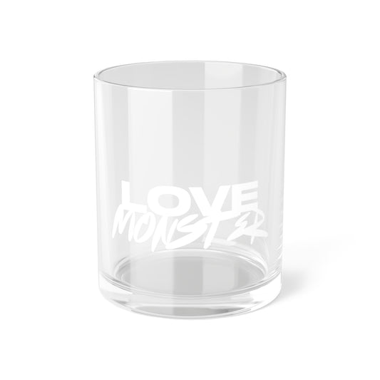 Love Monster Bar Glass Logo Text White