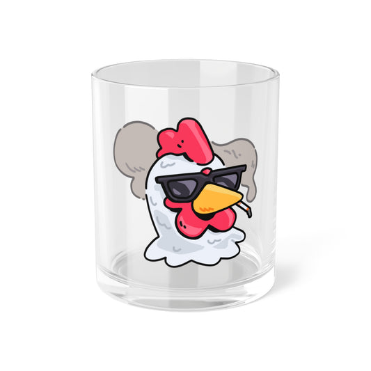 Gravy Fan Art Bar Glass COQ Head Smokers, Funny Chicken (Chikn)