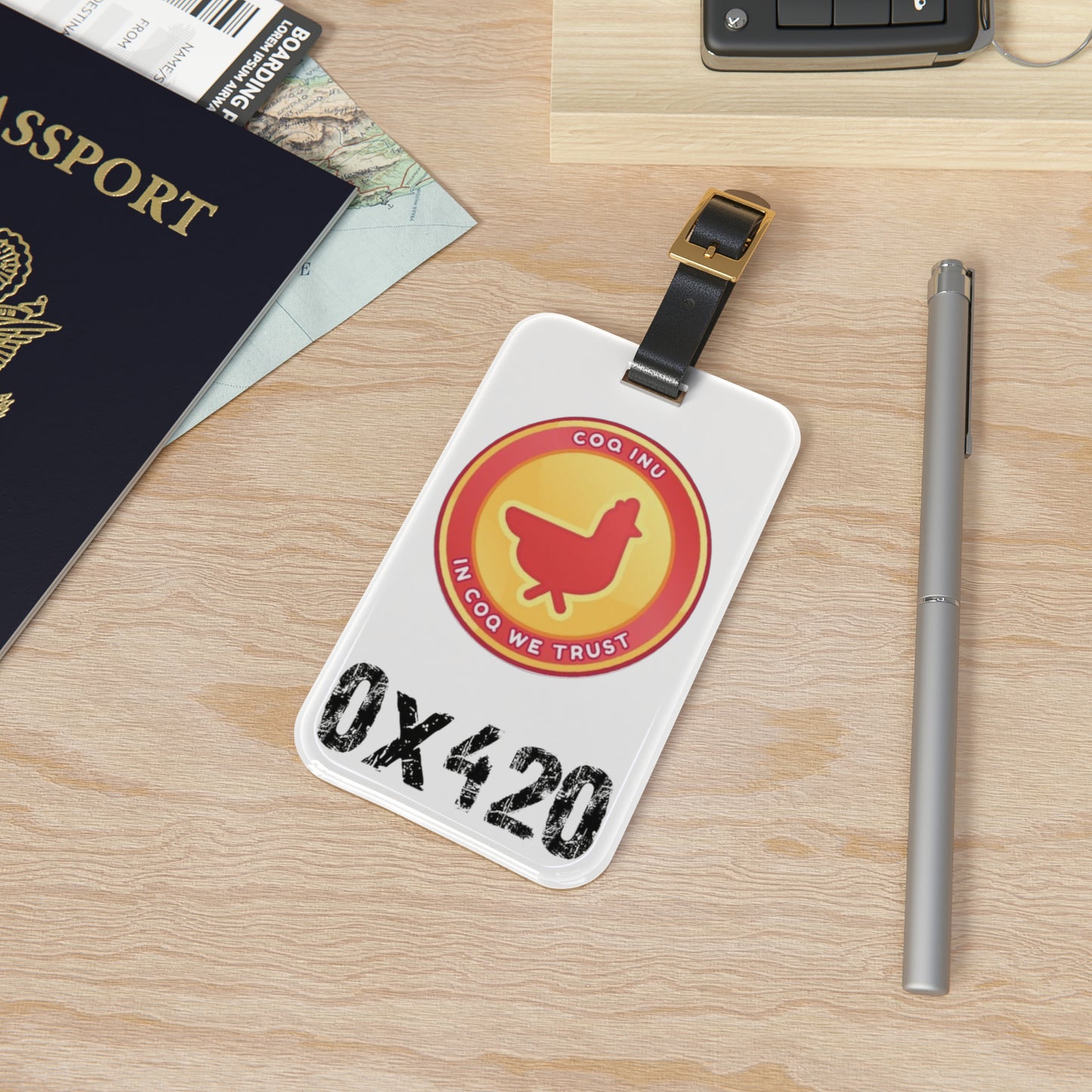 Luggage Tag COQ INU Logo & 0x420 Print