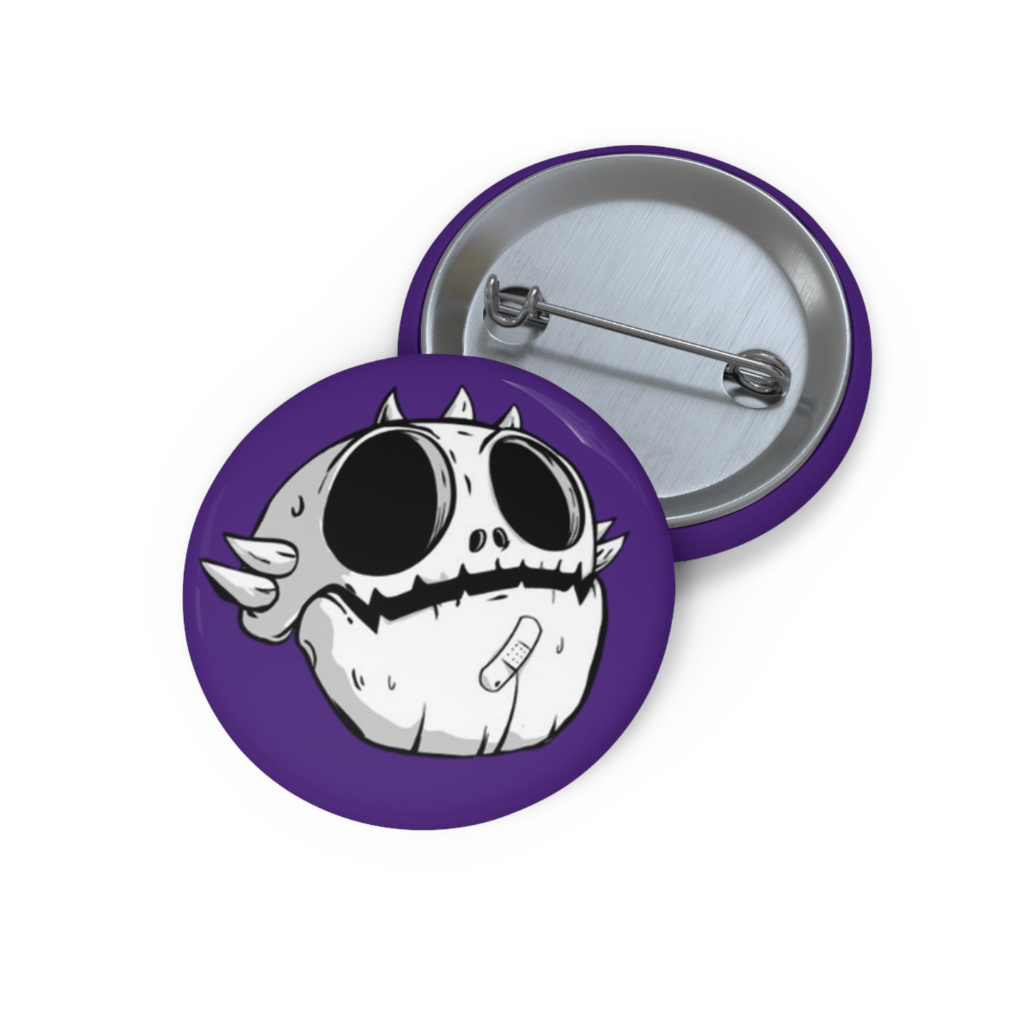 Love Monster Pin Buttons Skully Head