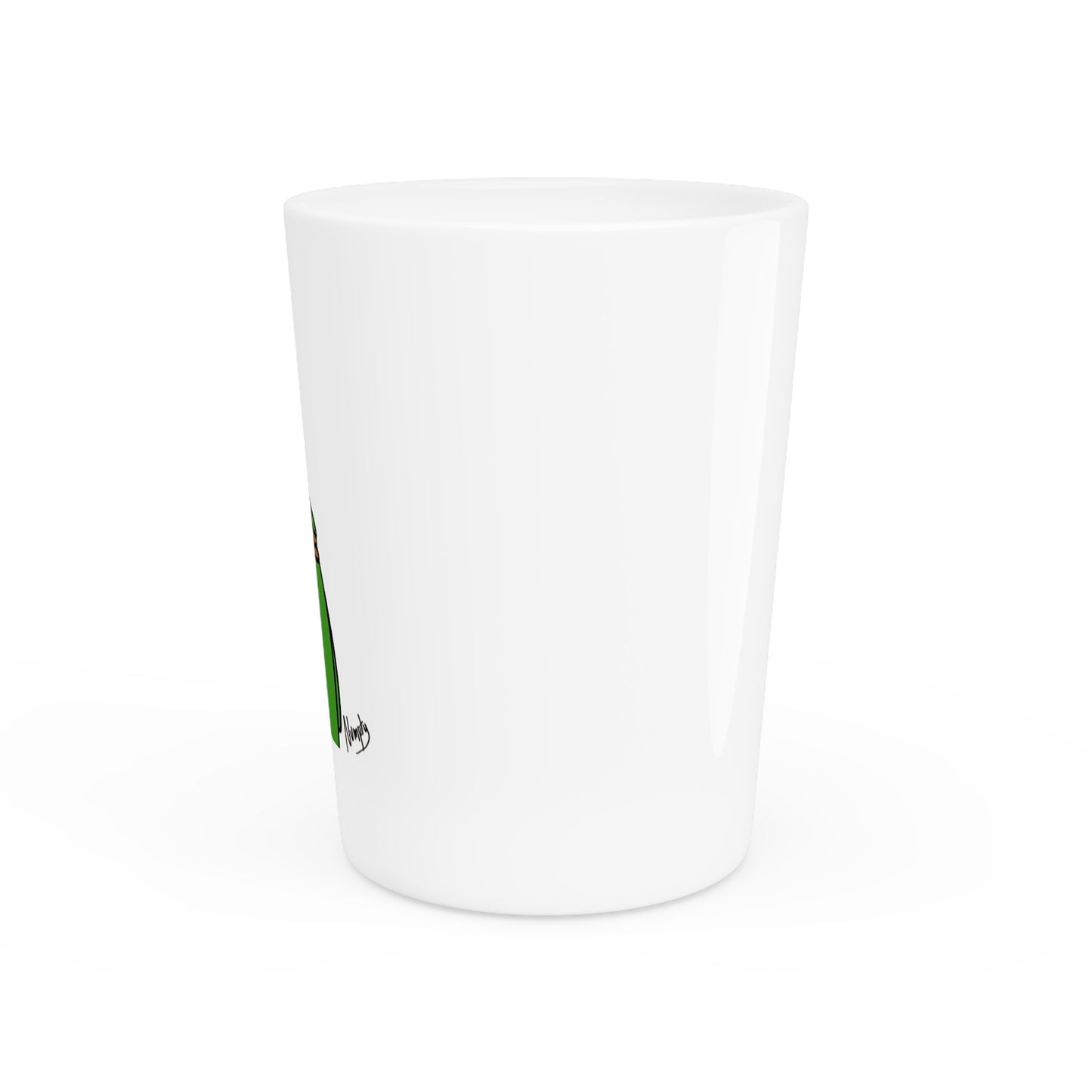 Pepe Portraits Shot Glass on White background with Black Numpty Text as signature (0x420 INU Store) #14 by Numpty