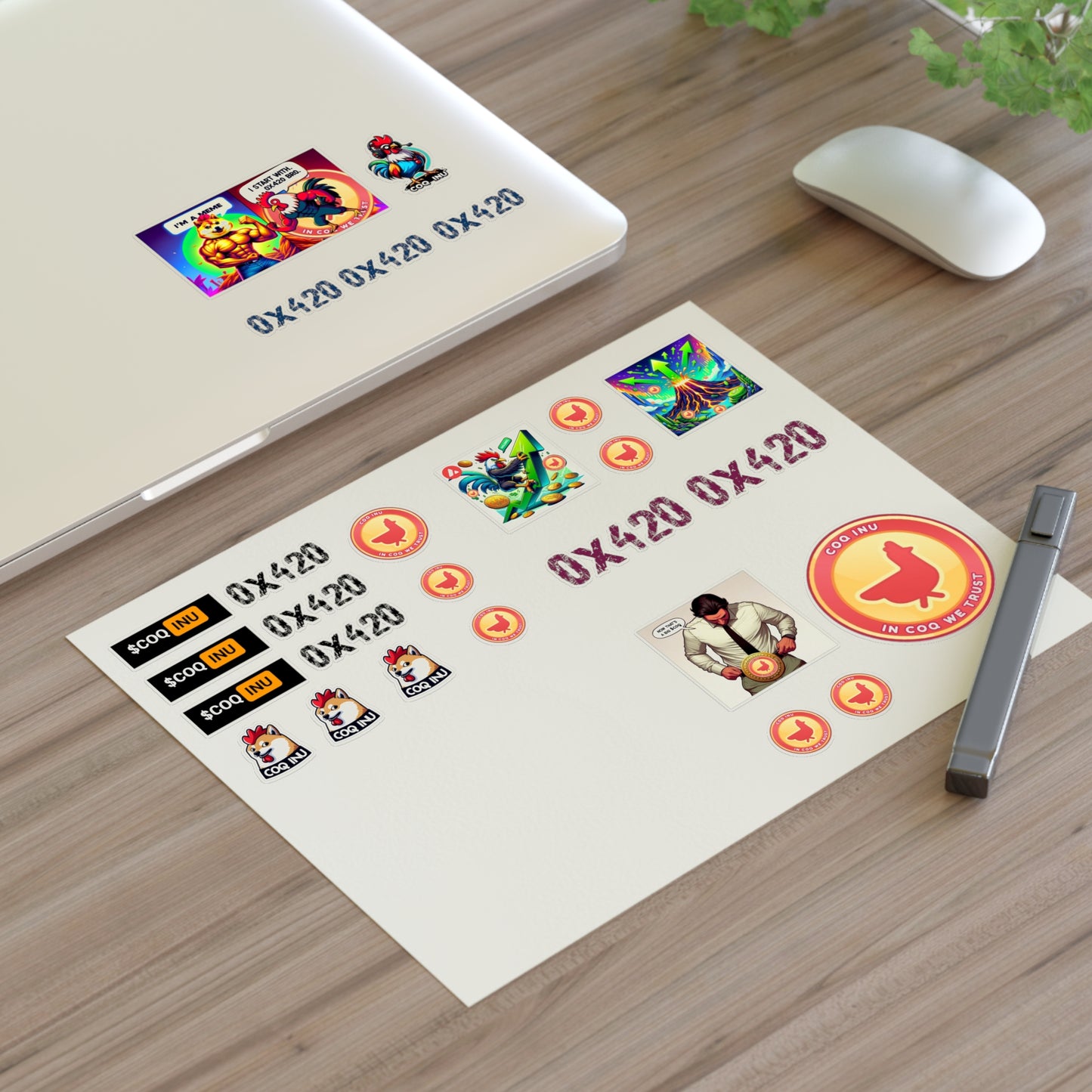 Sticker Sheets COQ INU Coin & Memes By Nifty