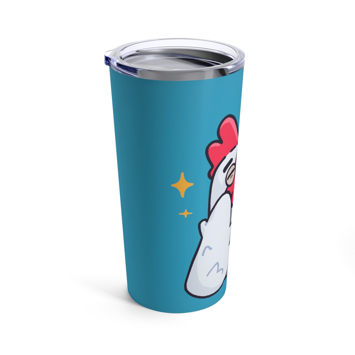 Tumbler 20oz COQ INU (0x420 Shop) on Turquoise Background #Feels Good Head by Gravy