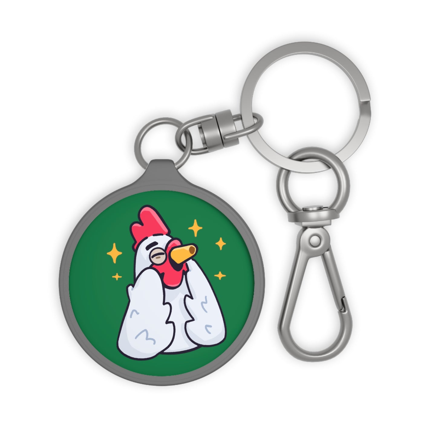 Keyring Tag COQ INU 0x420 Green back ground #Feels Good by Gravy