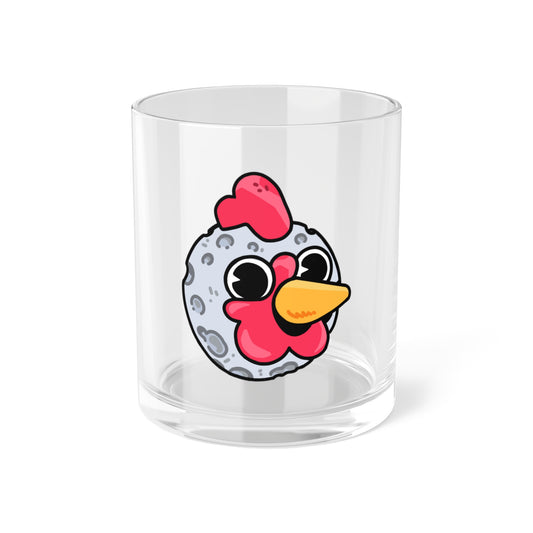 Gravy Fan Art Bar Glass COQ Head Moon, Funny Chicken (Chikn)