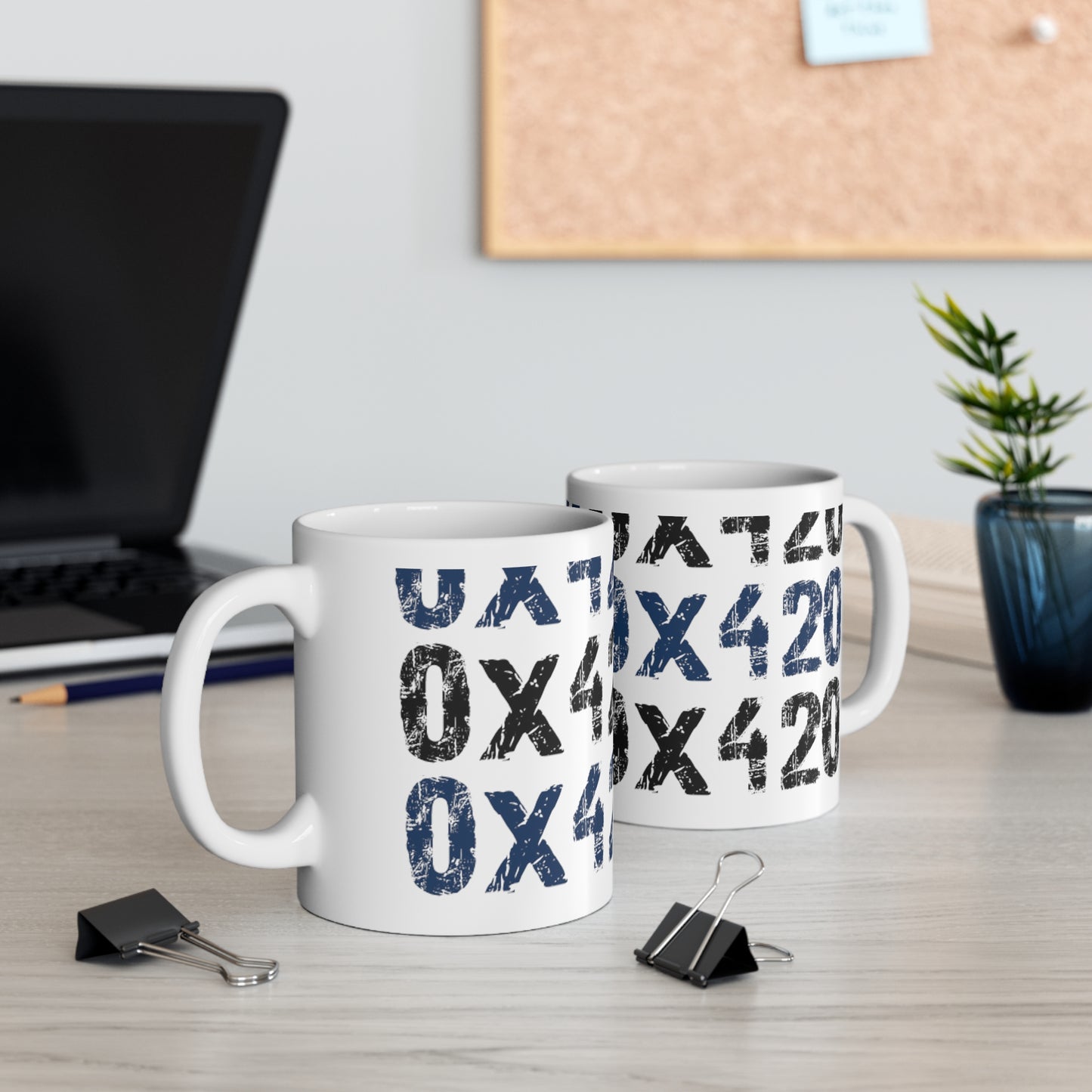 Nifty Fan Art COQ INU Navy & Black Ceramic Mug 11oz