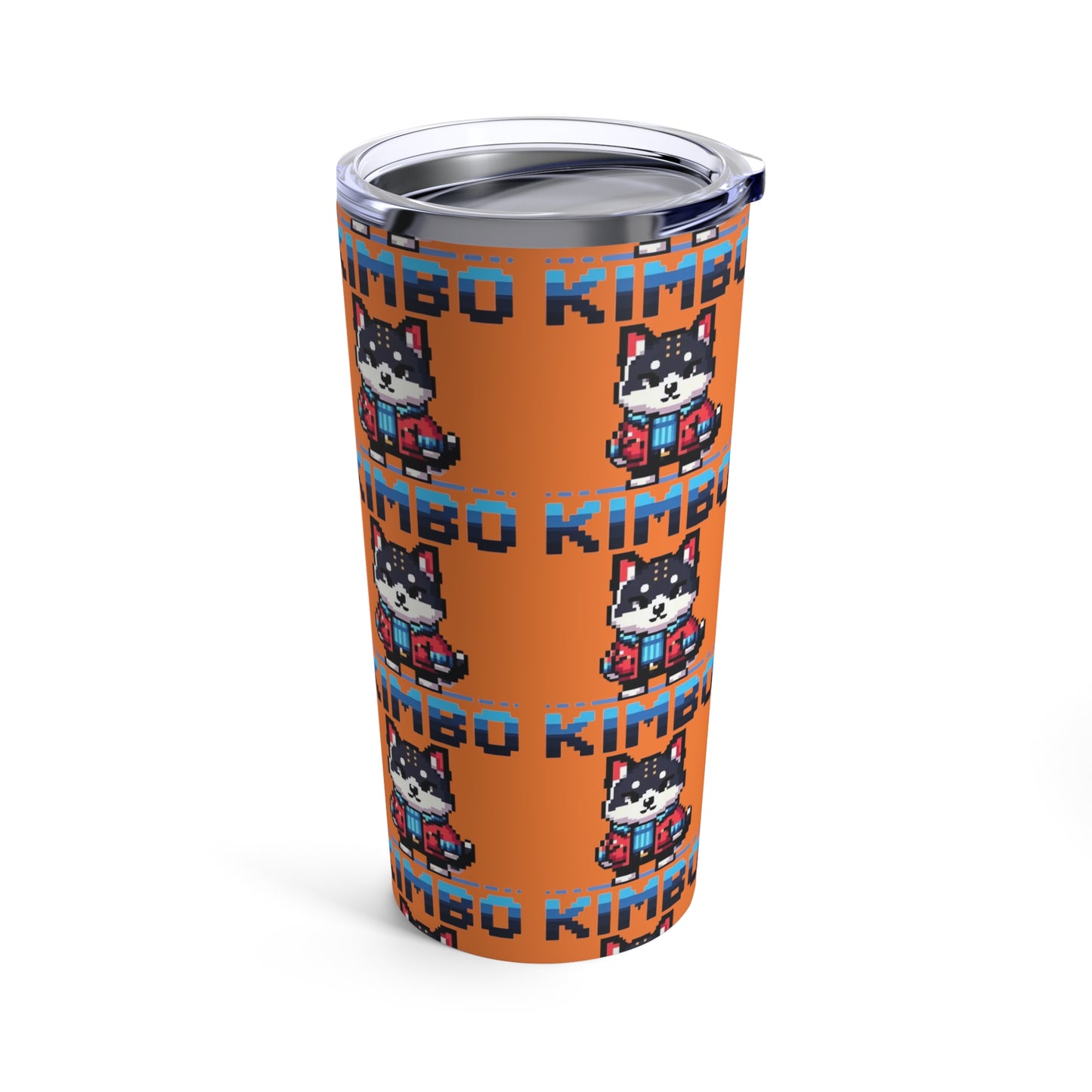 KIMBO Tumbler 20oz COQ INU (0x420 Shop) on Orange Background #KIMBO Blue By Nifty