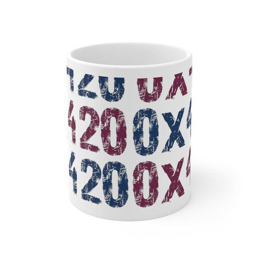 Nifty Fan Art COQ INU Navy & Purple Ceramic Mug 11oz