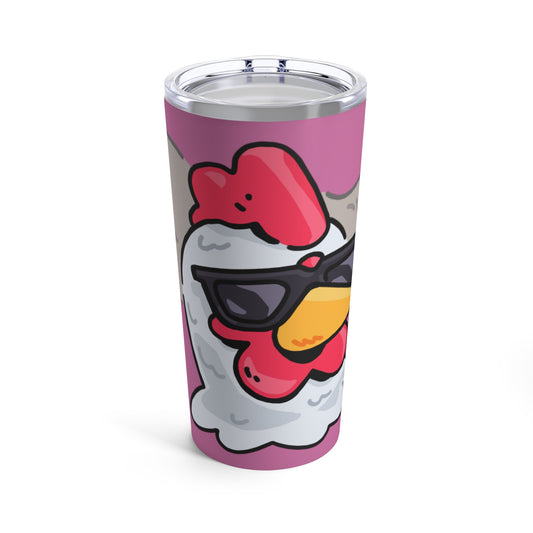 Gravy Fan Art Tumbler 20oz COQ Smokers Head (0x420 Shop) on Pink Background