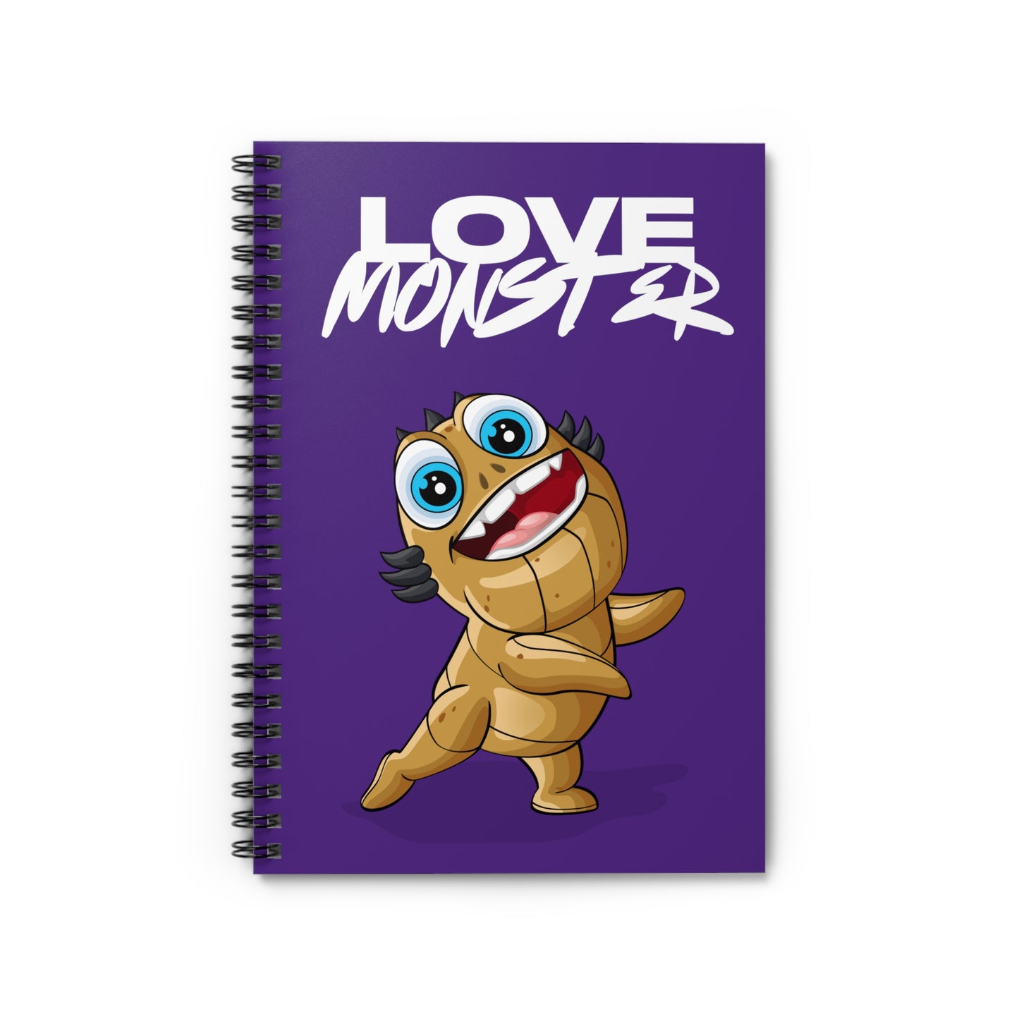 Spiral Notebook - Ruled Line Love Monster Patrick - White Text Logo