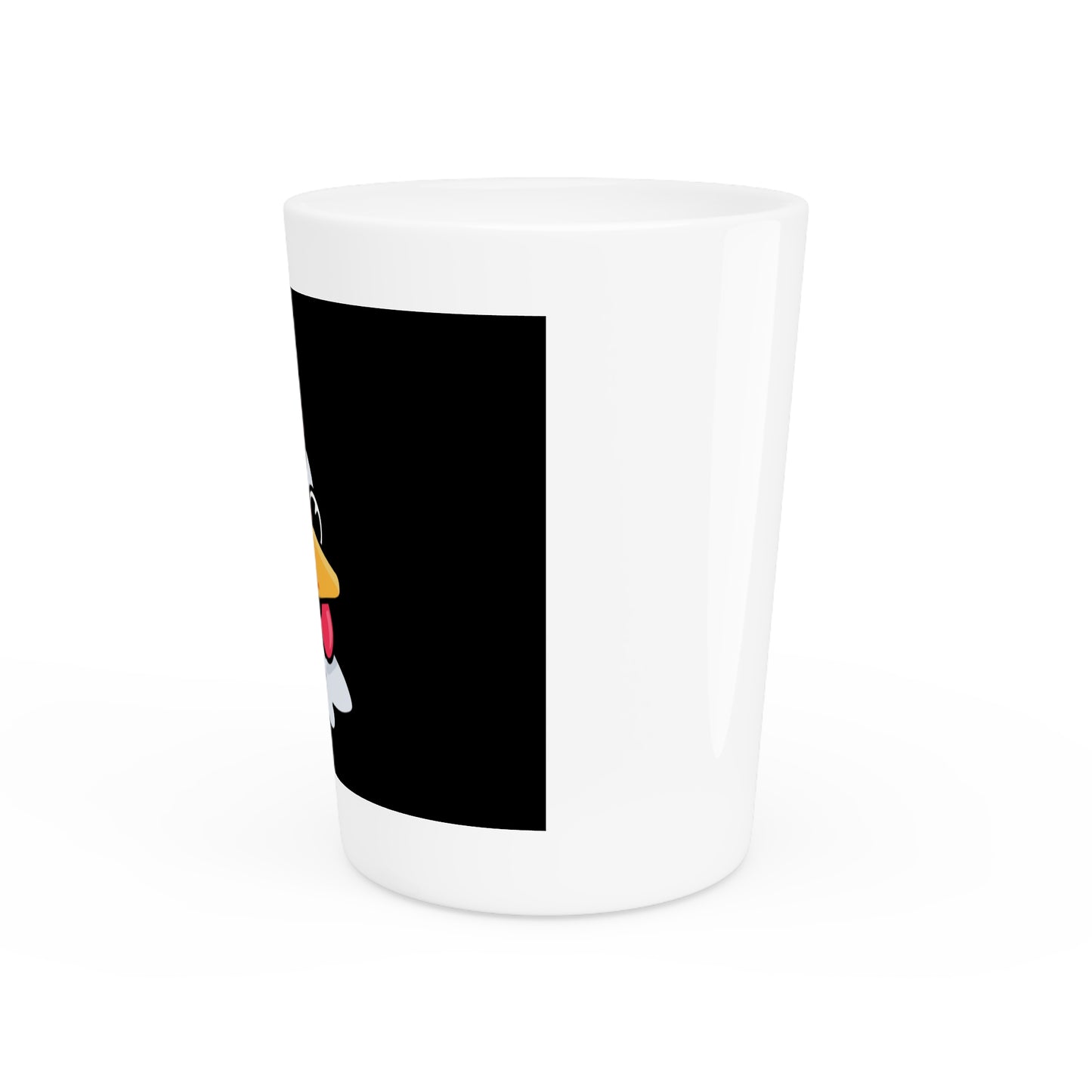 Gravy Fan Art Shot Glass Fan Art COQ Wink Head on Black background (0x420 INU Store)