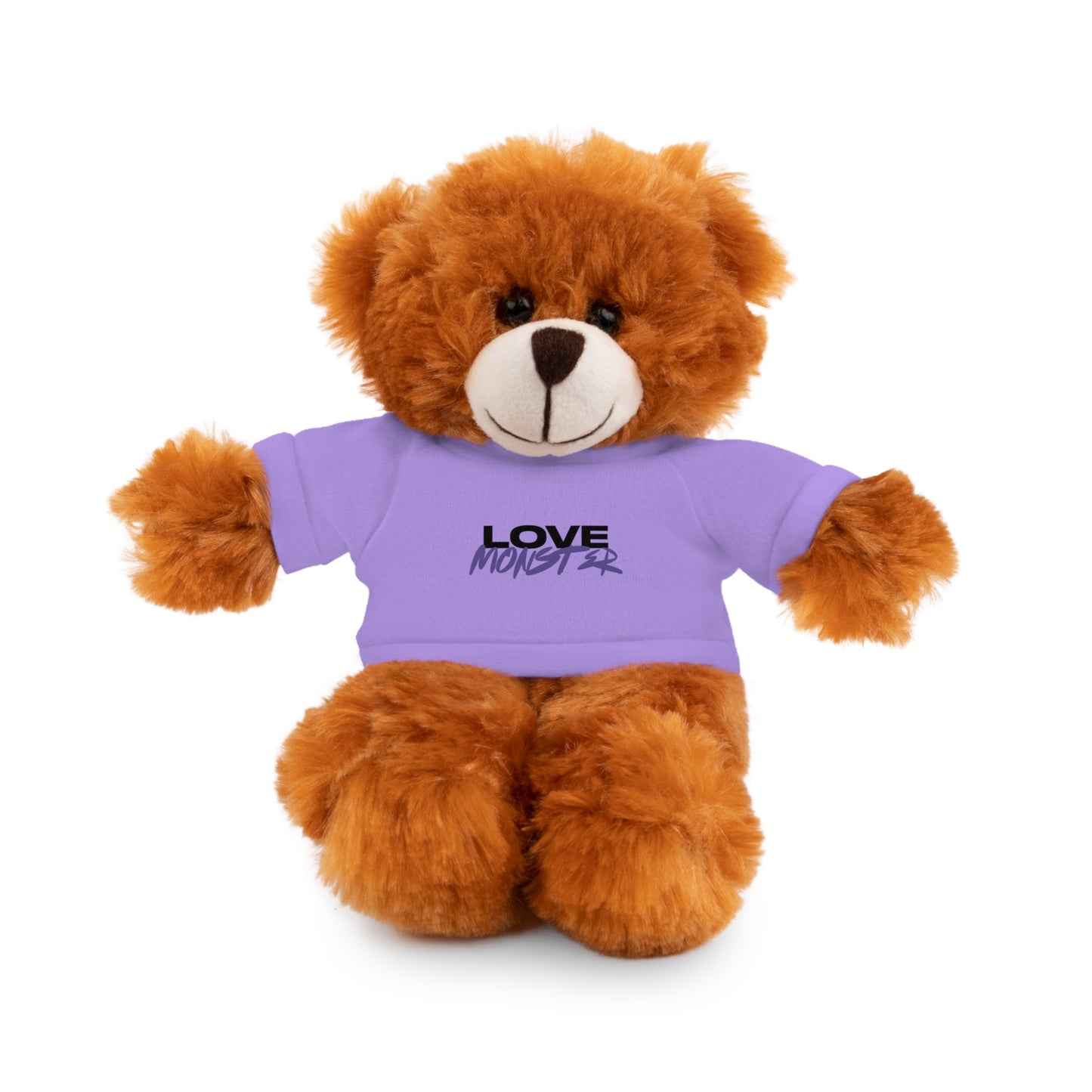 Love Monster Black & Purple Text Logo,  Stuffed Animals Teddy Bears