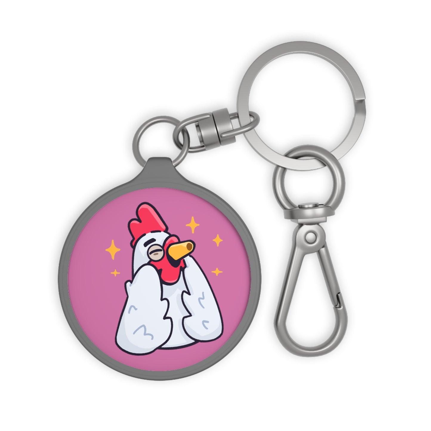 Keyring Tag COQ INU 0x420 Pink back ground #Feels Good by Gravy