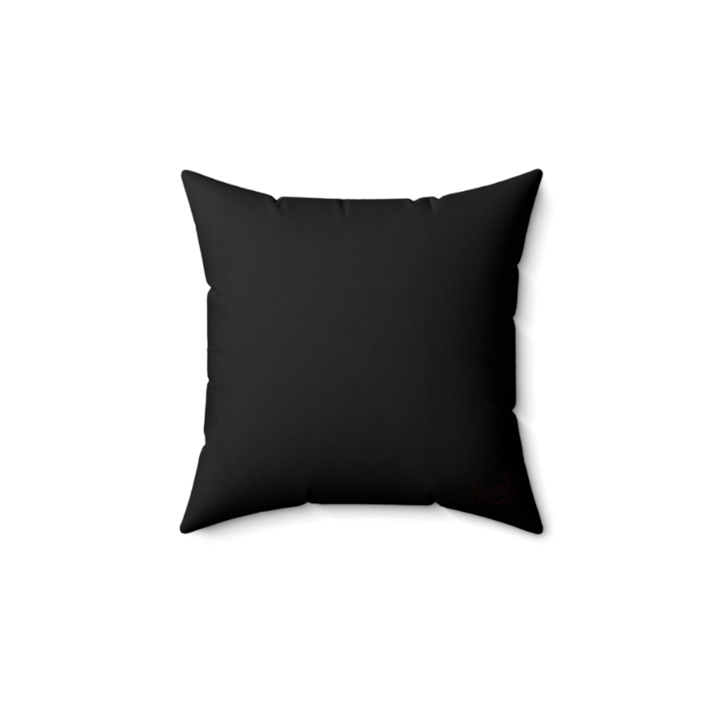 Black Spun Polyester Square Pillow Pepe Portraits signature by Numpty (COQ INU 0x420) #14 by Numpty