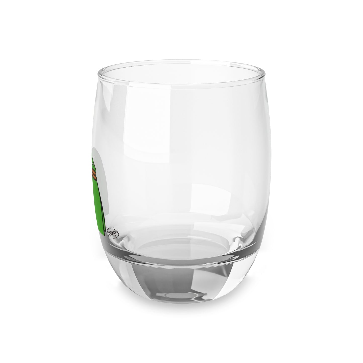 Pepe Portraits Whiskey Glass COQ INU with Black Text Signature by Numpty (0x420 INU Shop) #14 by Numpty