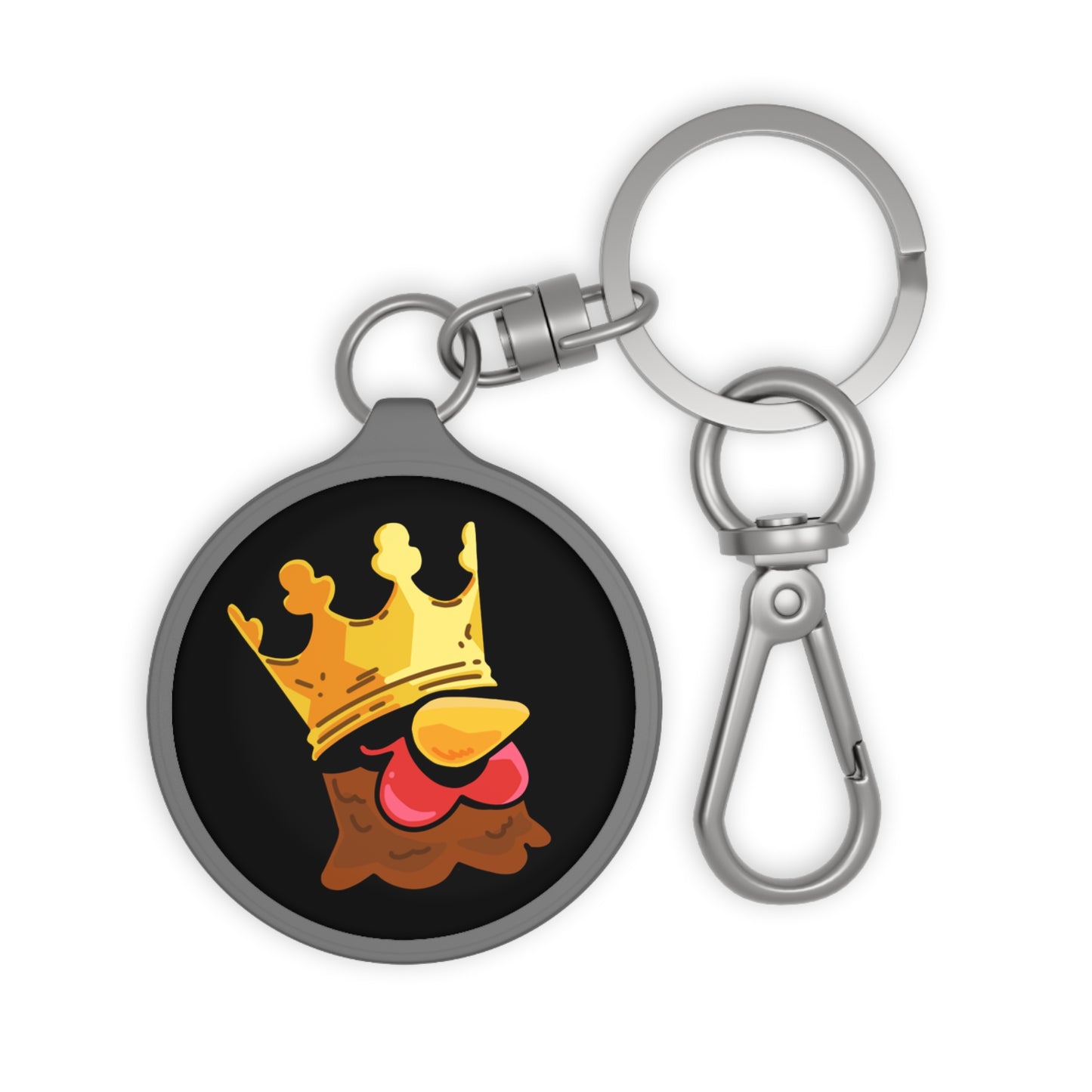 Keyring Tag COQ INU 0x420 Black back ground COQ head Crown by Gravy