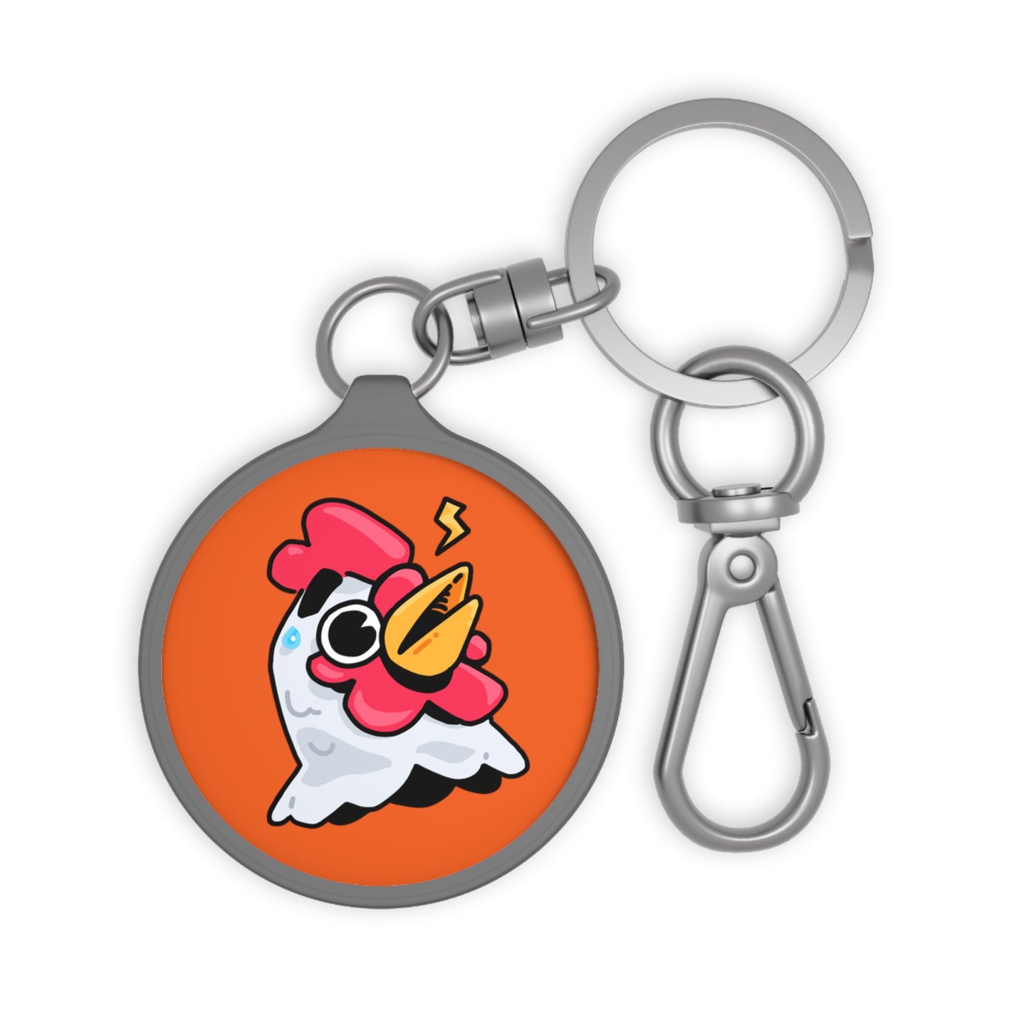 Keyring Tag COQ INU 0x420 Organge back ground COQ Alarmed by Gravy