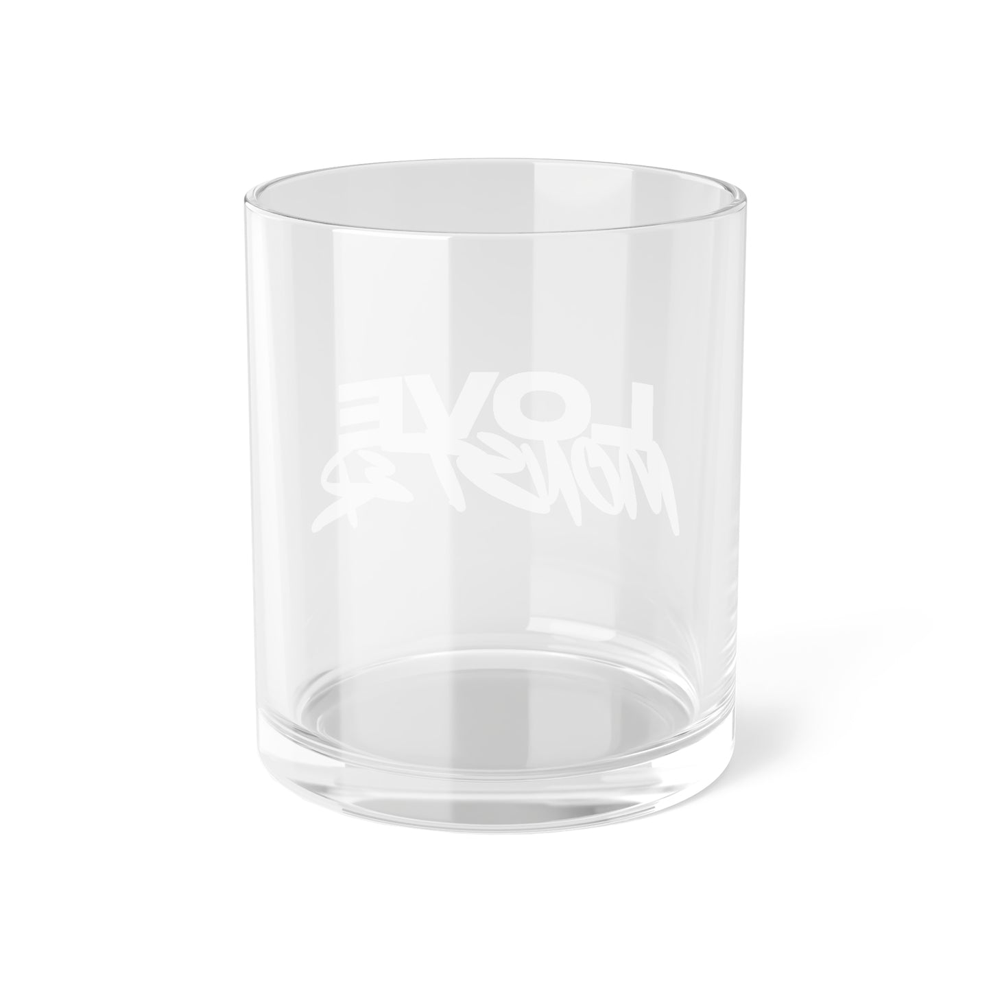 Love Monster Bar Glass Logo Text White