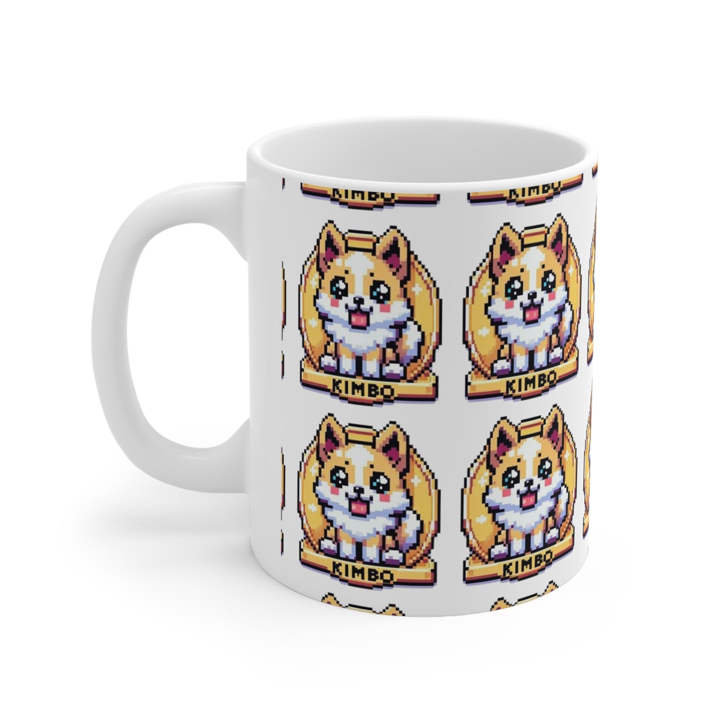 KIMBO White Ceramic Mug 11oz #KIMBO Gold By Nifty (COQ INU 0x420 shop)