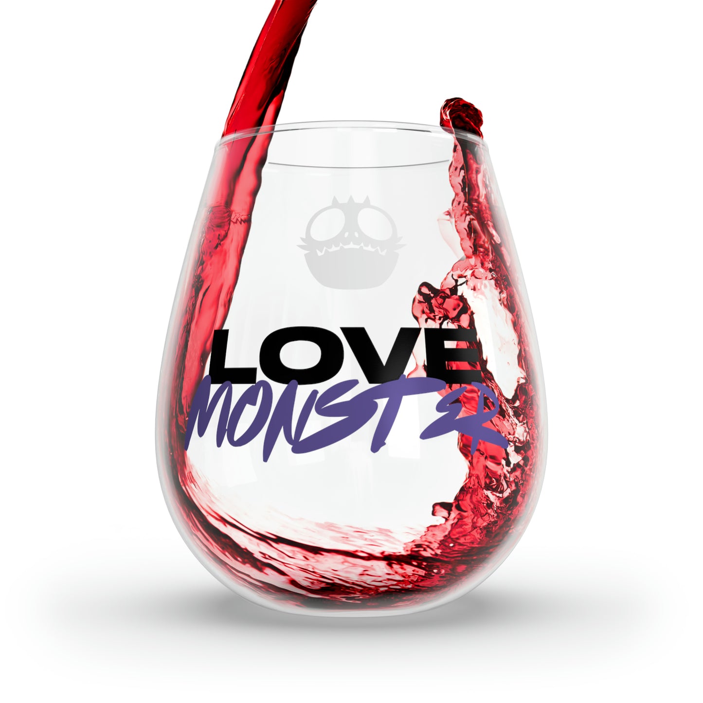 Love Monster Stemless Wine Glass, 11.75oz